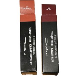 MAC Cosmetics Lustreglass and Satin Lipstick Set - Can You Tell? and Del Rio